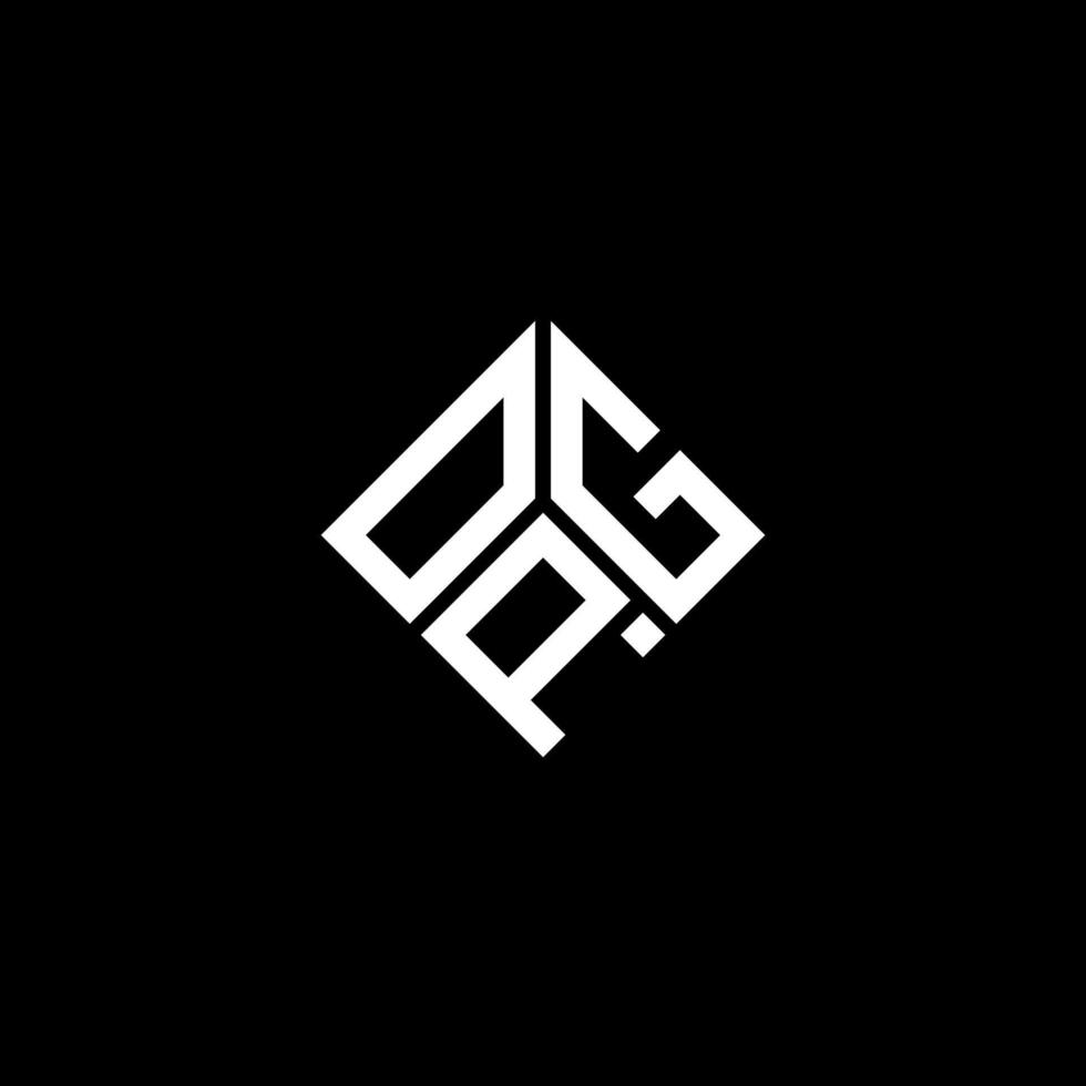 OPG brief logo ontwerp op zwarte achtergrond. opg creatieve initialen brief logo concept. opg brief ontwerp. vector