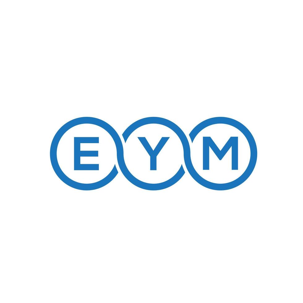 eym brief logo ontwerp op zwarte achtergrond. eym creatieve initialen brief logo concept. eym brief ontwerp. vector