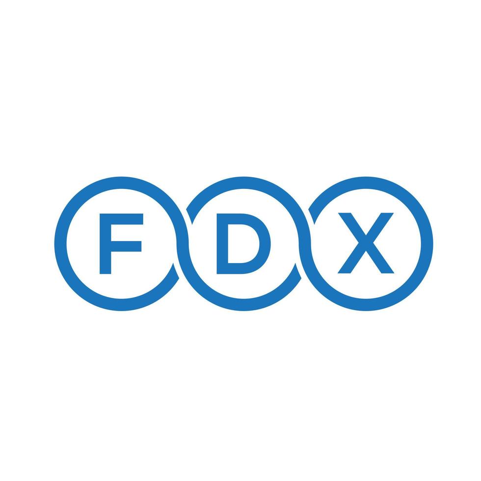 fdx brief logo ontwerp op zwarte achtergrond. fdx creatieve initialen brief logo concept. fdx brief ontwerp. vector