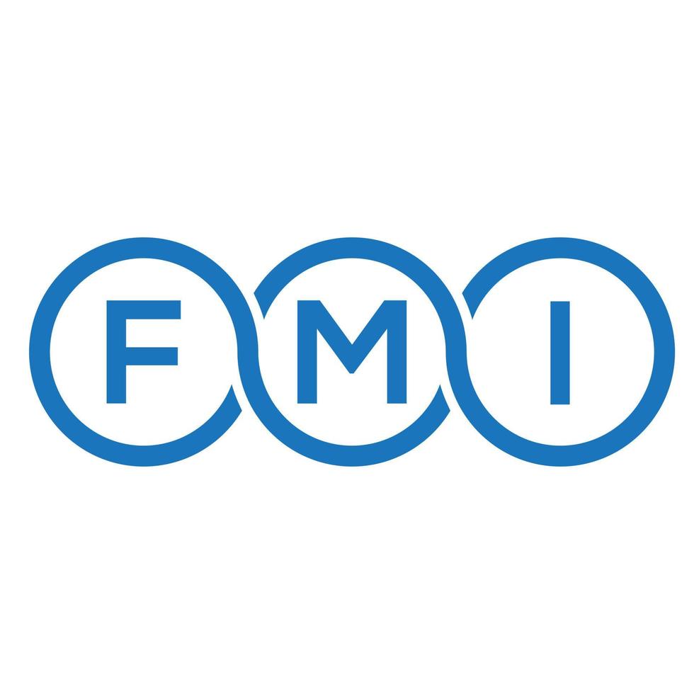 fmi brief logo ontwerp op zwarte achtergrond. fmi creatieve initialen brief logo concept. fmi-briefontwerp. vector