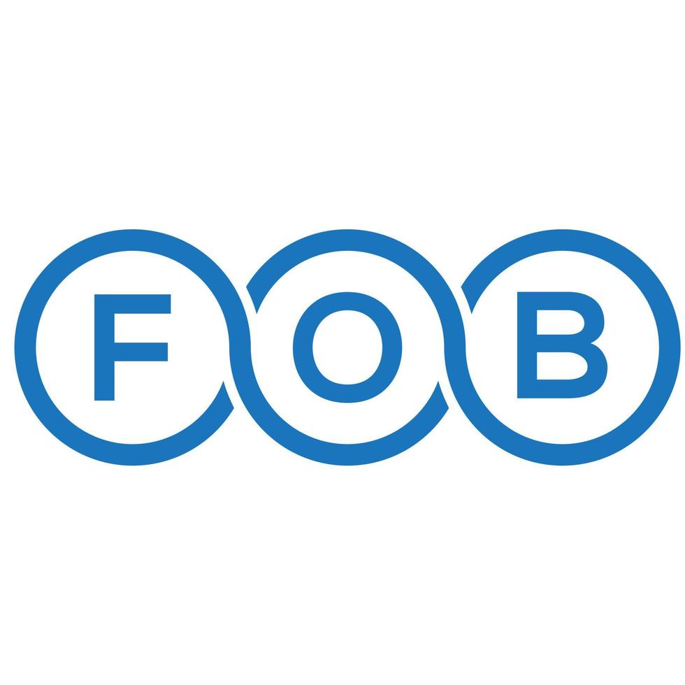 fob brief logo ontwerp op zwarte achtergrond. fob creatieve initialen brief logo concept. fob brief ontwerp. vector
