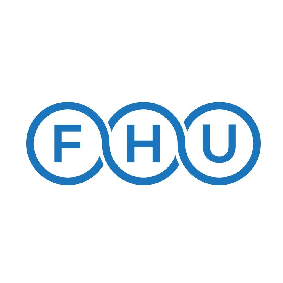 fhu brief logo ontwerp op zwarte achtergrond. fhu creatieve initialen brief logo concept. fhu brief ontwerp. vector