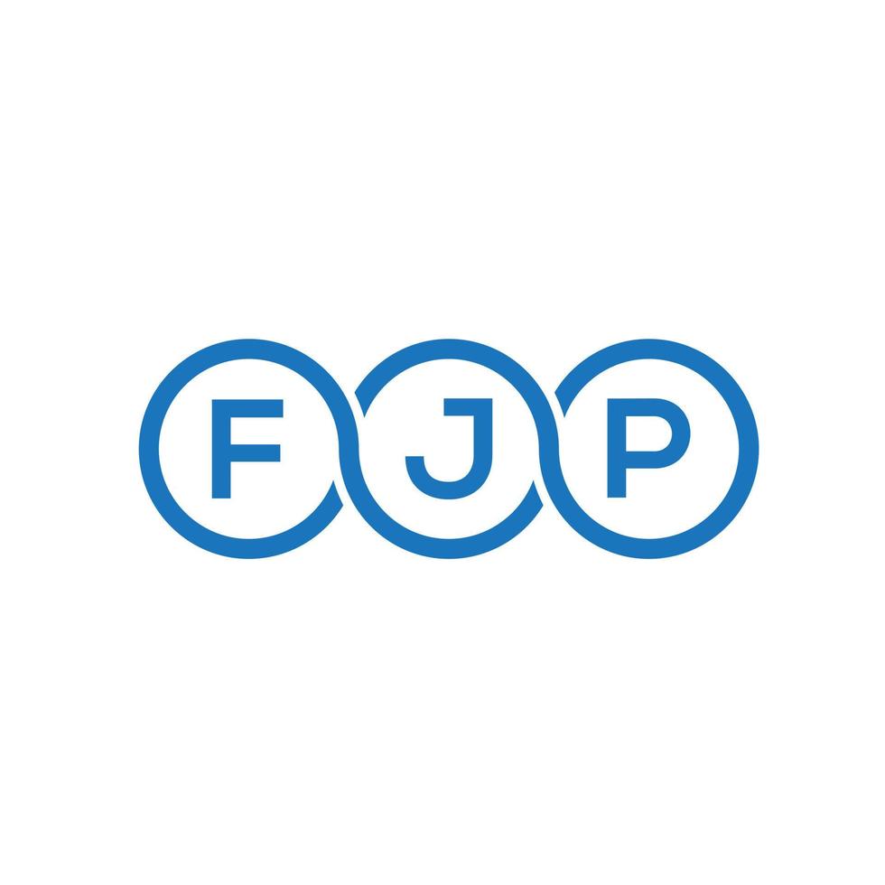 fjp brief logo ontwerp op zwarte achtergrond. fjp creatieve initialen brief logo concept. fjp brief ontwerp. vector