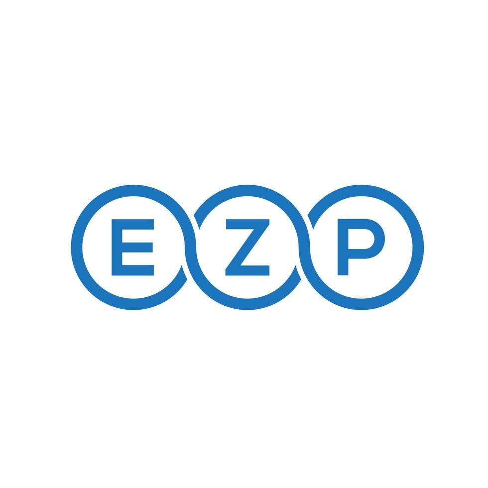 ezp brief logo ontwerp op zwarte achtergrond. ezp creatieve initialen brief logo concept. ezp-briefontwerp. vector