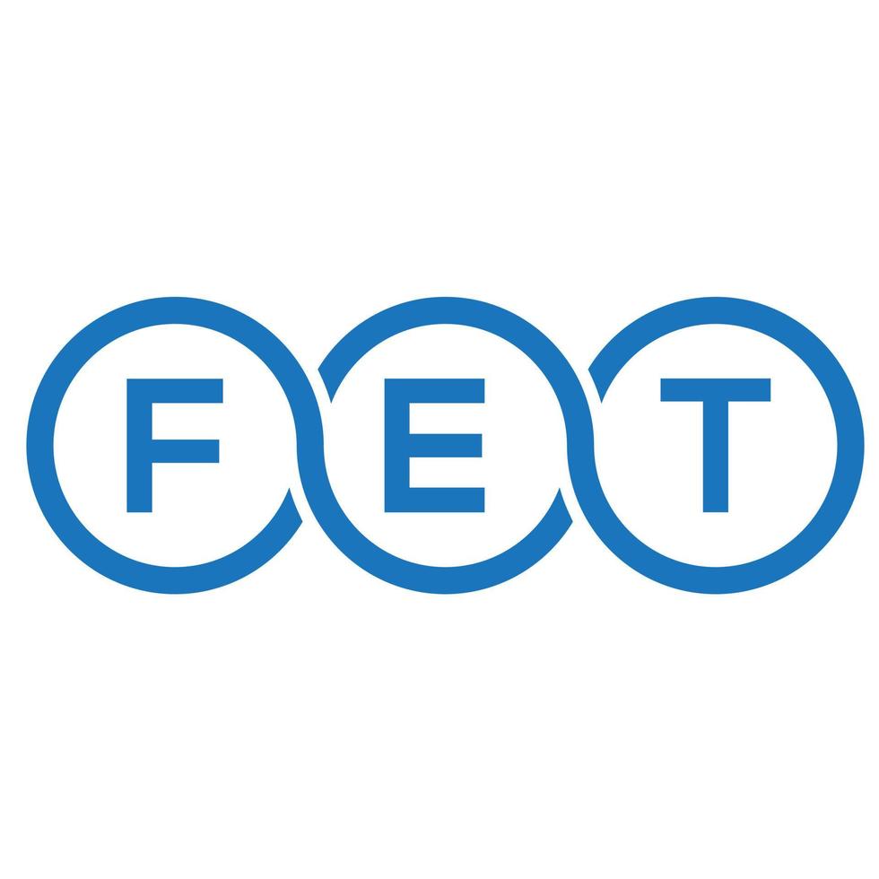 fet letter logo ontwerp op zwarte achtergrond. fet creatieve initialen brief logo concept. fet brief ontwerp. vector