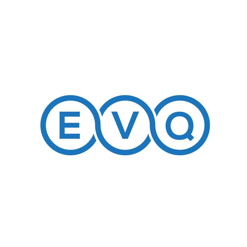 evq brief logo ontwerp op zwarte achtergrond. evq creatieve initialen brief logo concept. evq brief ontwerp. vector