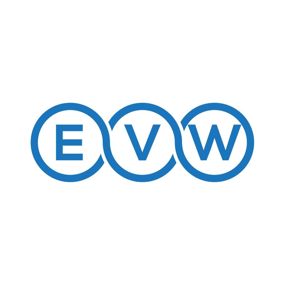 evw brief logo ontwerp op zwarte achtergrond. evw creatieve initialen brief logo concept. evw brief ontwerp. vector