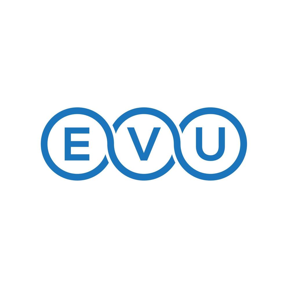 evu brief logo ontwerp op zwarte achtergrond. evu creatieve initialen brief logo concept. evu brief ontwerp. vector