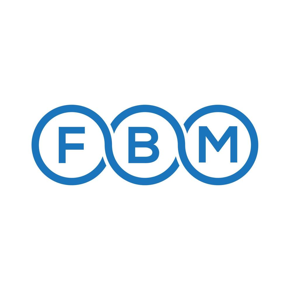 fbm brief logo ontwerp op zwarte achtergrond. fbm creatieve initialen brief logo concept. fbm brief ontwerp. vector