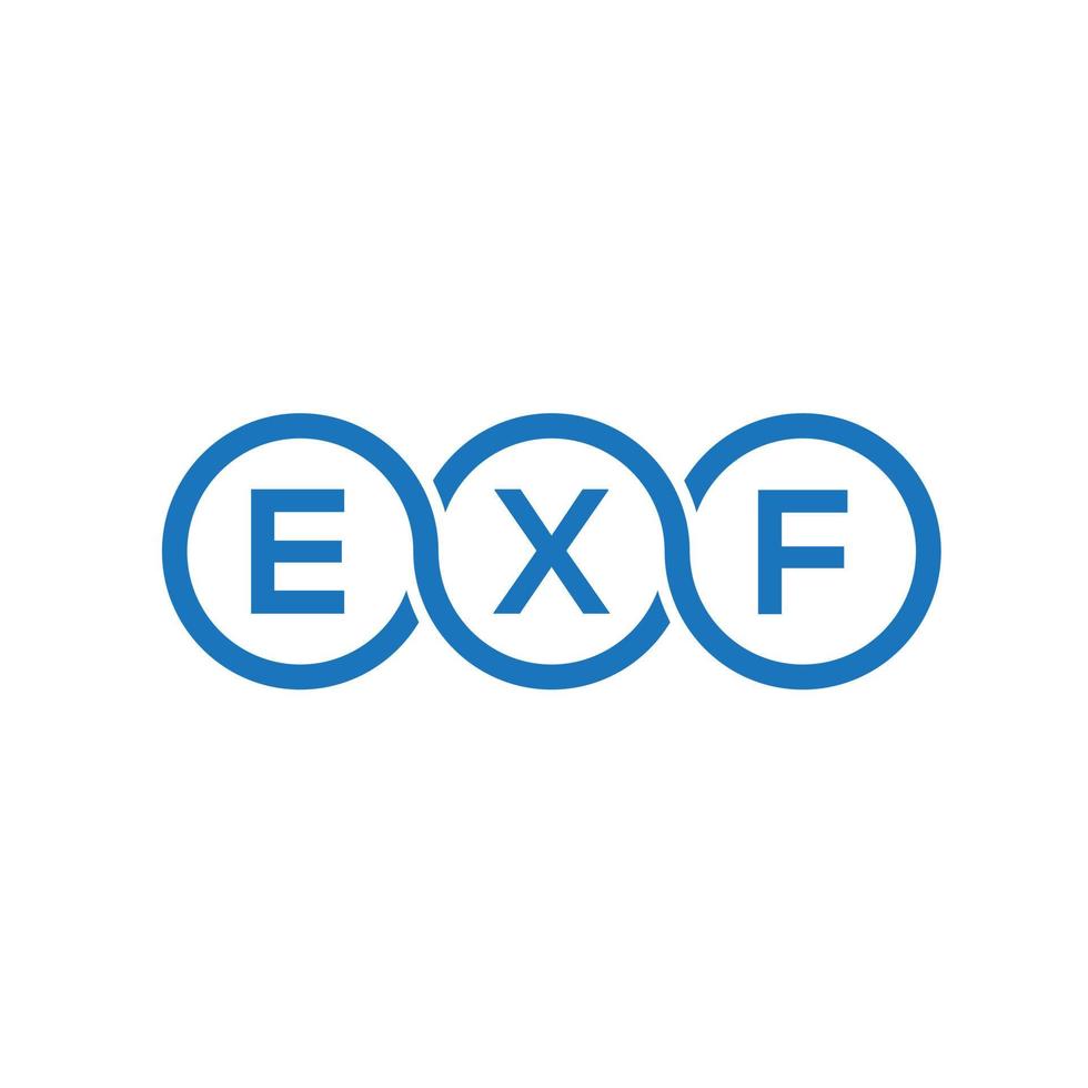 exf brief logo ontwerp op zwarte achtergrond. exf creatieve initialen brief logo concept. exf brief ontwerp. vector