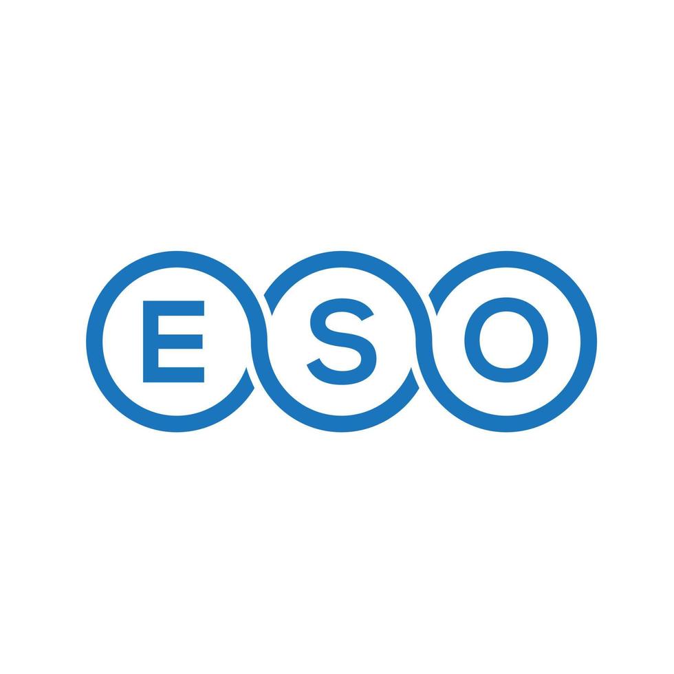 eso brief logo ontwerp op zwarte achtergrond. eso creatieve initialen brief logo concept. eso brief ontwerp. vector