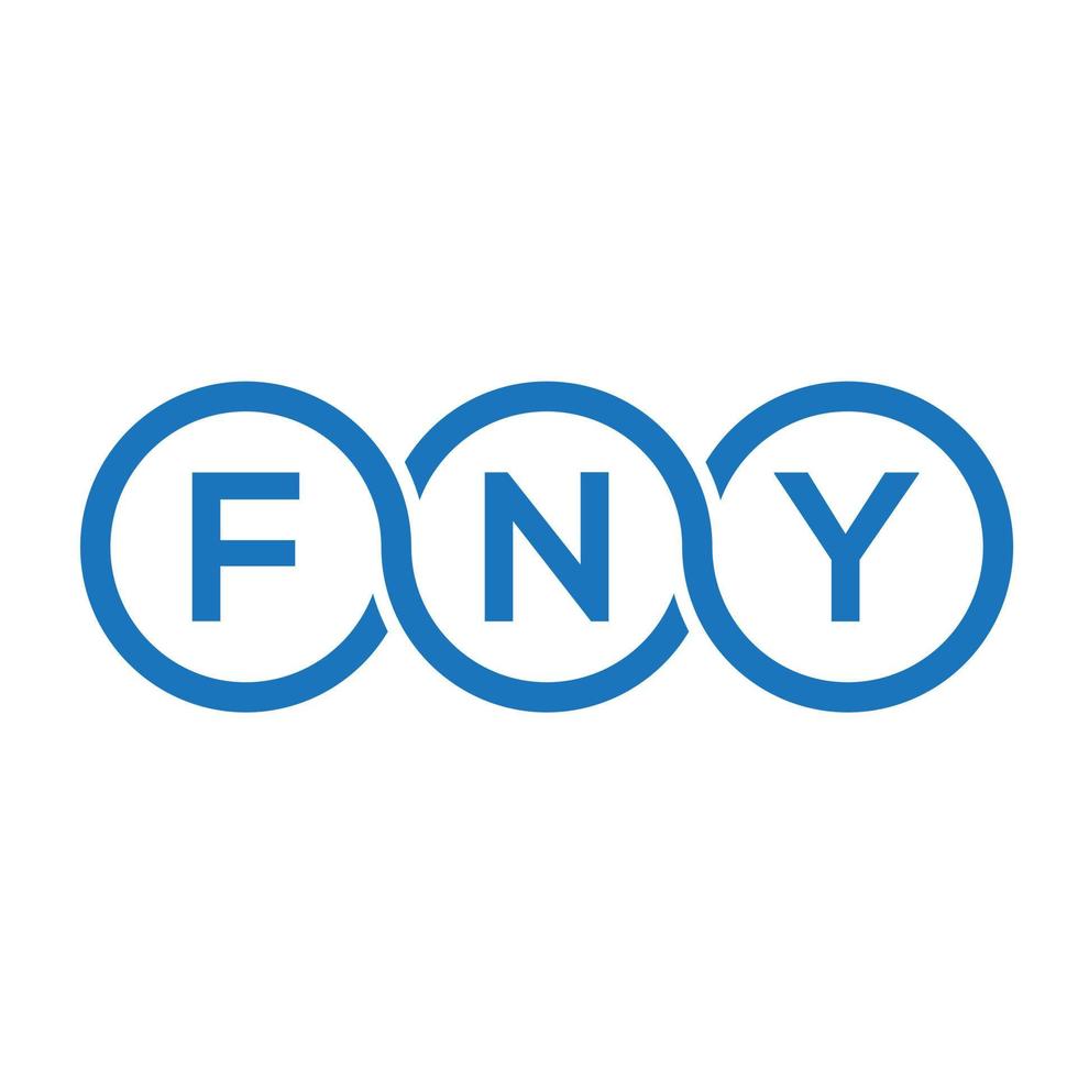 fny brief logo ontwerp op zwarte achtergrond. fny creatieve initialen brief logo concept. fny brief ontwerp. vector