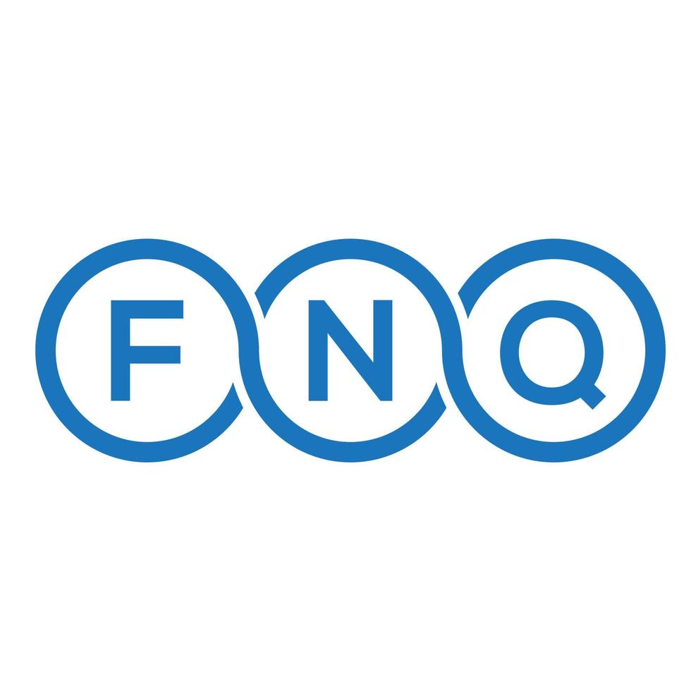 fnq brief logo ontwerp op zwarte achtergrond. fnq creatieve initialen brief logo concept. fnq brief ontwerp. vector