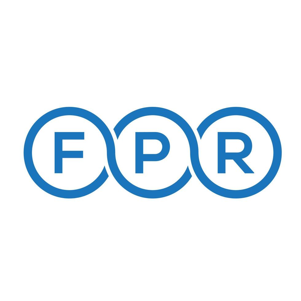 fpr brief logo ontwerp op zwarte achtergrond. fpr creatieve initialen brief logo concept. fpr brief ontwerp. vector