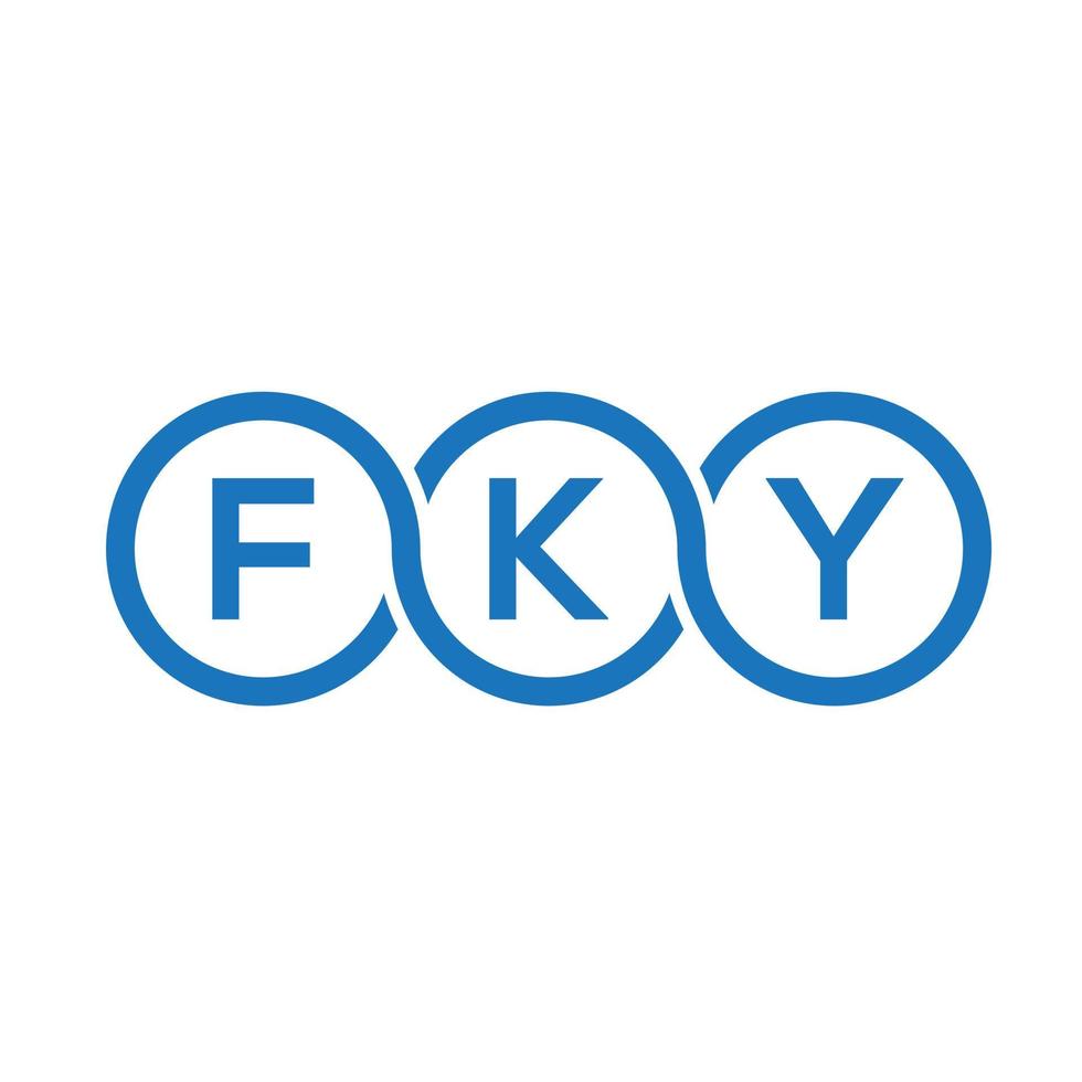 fky brief logo ontwerp op zwarte achtergrond. fky creatieve initialen brief logo concept. fky letterontwerp. vector