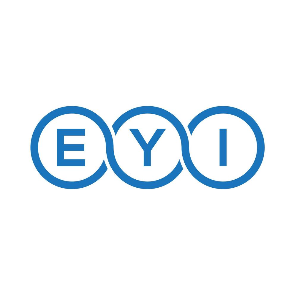 eyi brief logo ontwerp op zwarte achtergrond. eyi creatieve initialen brief logo concept. eyi brief ontwerp. vector