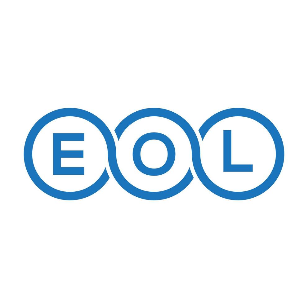 eol brief logo ontwerp op zwarte achtergrond. eol creatieve initialen brief logo concept. eol brief ontwerp. vector