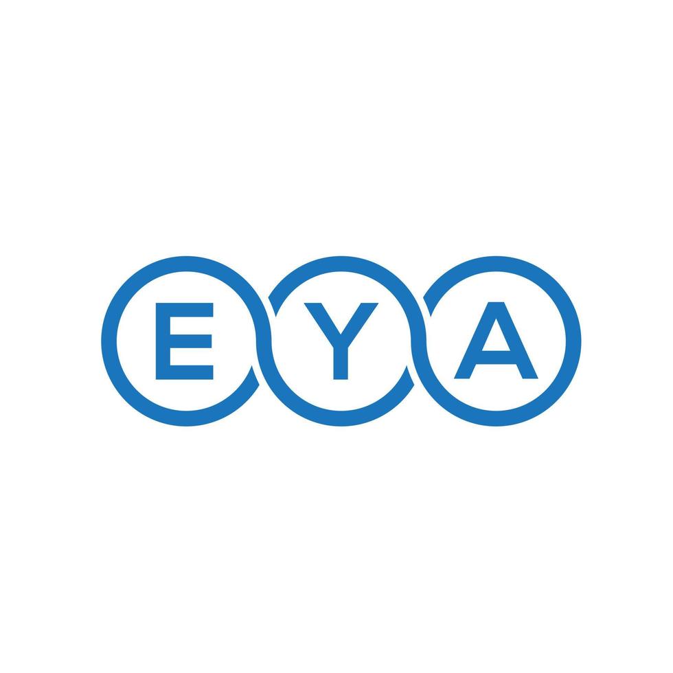 eya brief logo ontwerp op zwarte achtergrond. eya creatieve initialen brief logo concept. eya brief ontwerp. vector