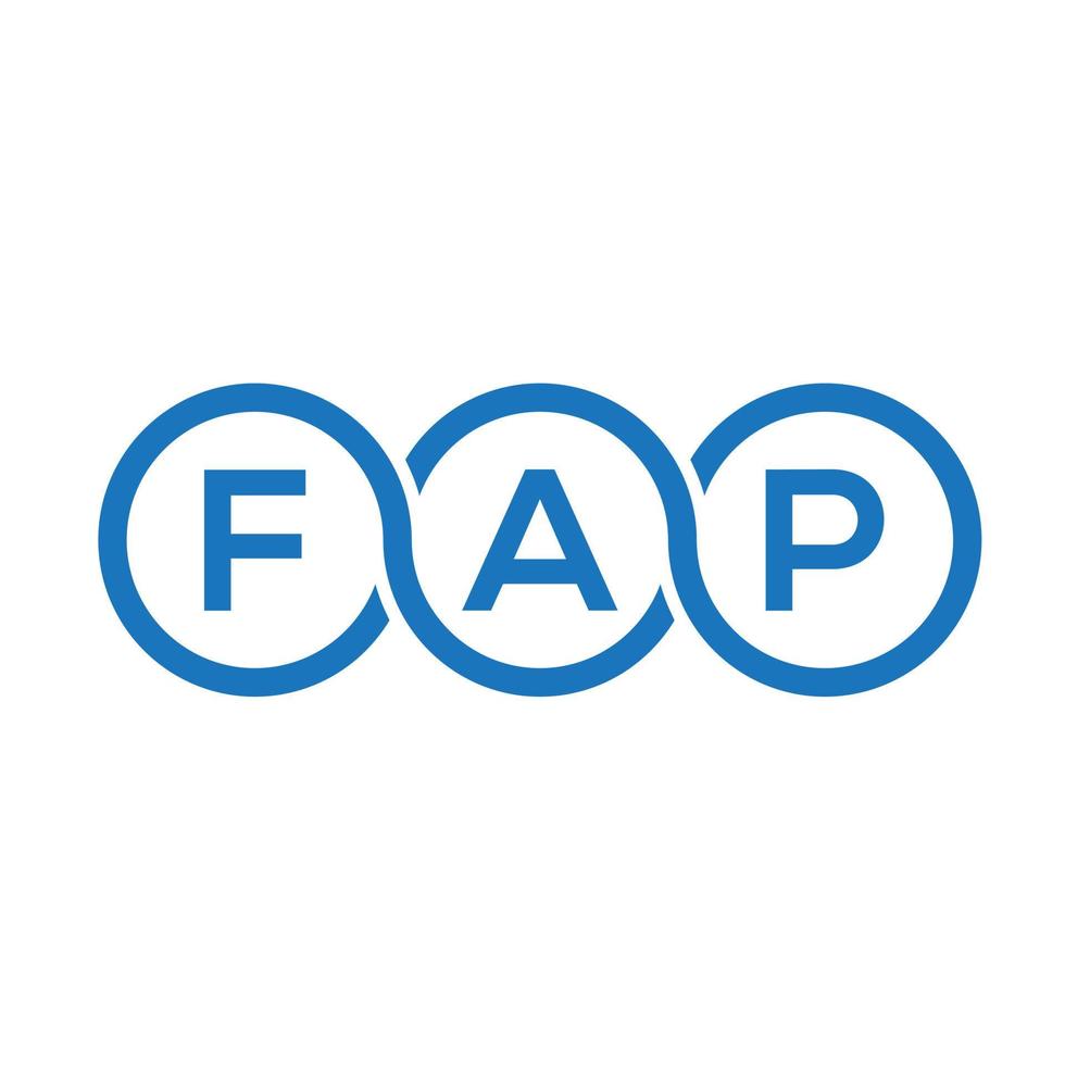 fap letter logo ontwerp op zwarte achtergrond. fap creatieve initialen brief logo concept. fap brief ontwerp. vector