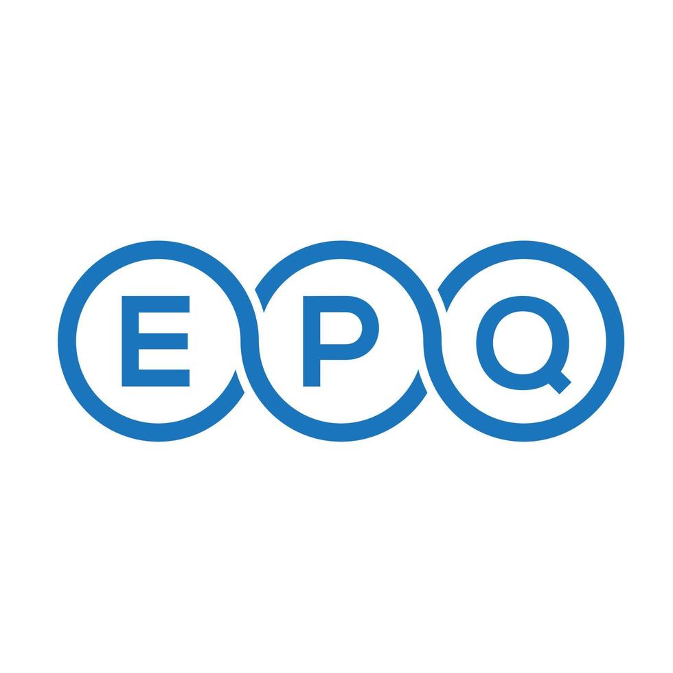 epq brief logo ontwerp op zwarte achtergrond. epq creatieve initialen brief logo concept. epq brief ontwerp. vector