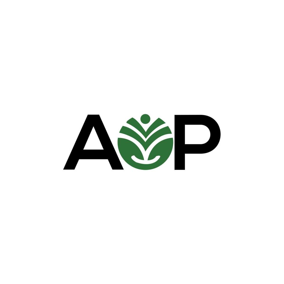 aop brief logo ontwerp op witte achtergrond. aop creatieve initialen brief logo concept. aop brief ontwerp. vector