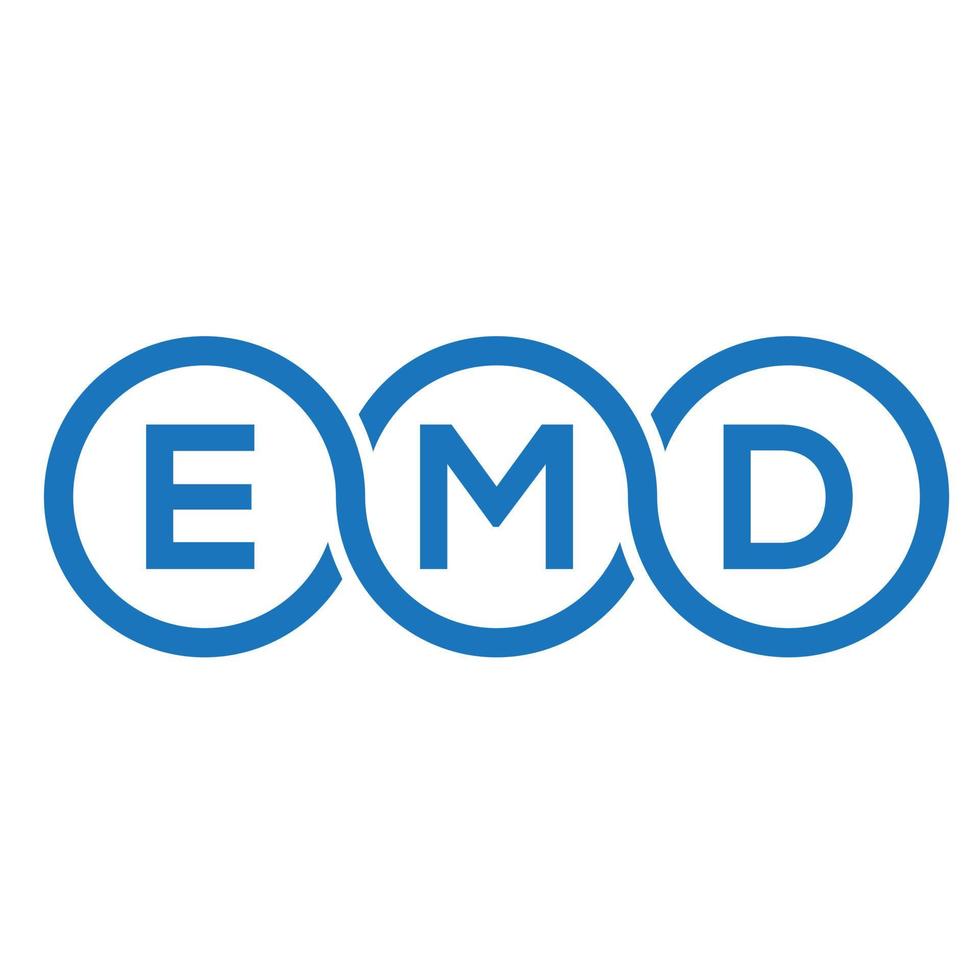 emd brief logo ontwerp op zwarte achtergrond. emd creatieve initialen brief logo concept. emd brief ontwerp. vector