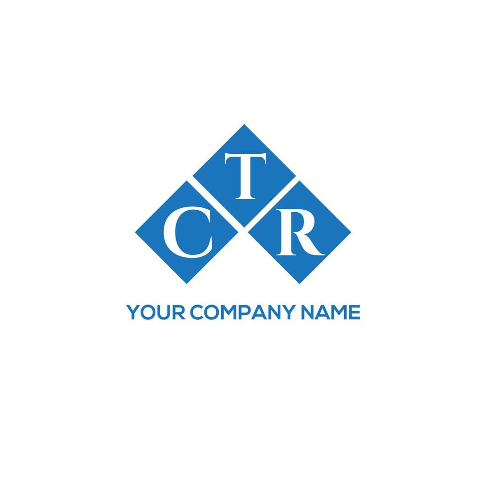 CTR brief logo ontwerp op witte achtergrond. ctr creatieve initialen brief logo concept. ctr brief ontwerp. vector