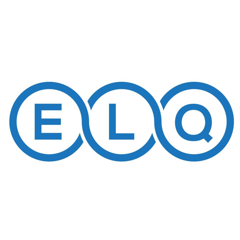elq brief logo ontwerp op zwarte achtergrond. elq creatieve initialen brief logo concept. elq brief ontwerp. vector