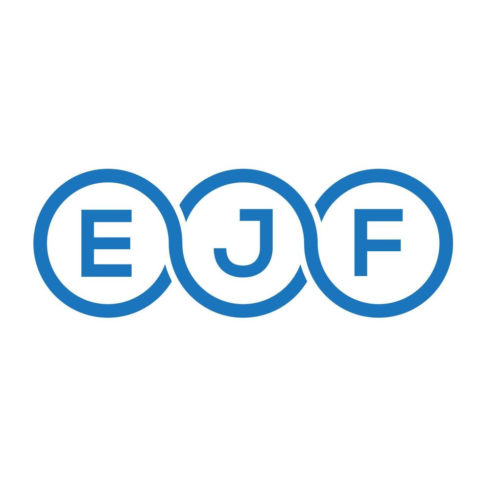 ejf brief logo ontwerp op zwarte achtergrond. ejf creatieve initialen brief logo concept. ejf brief ontwerp. vector