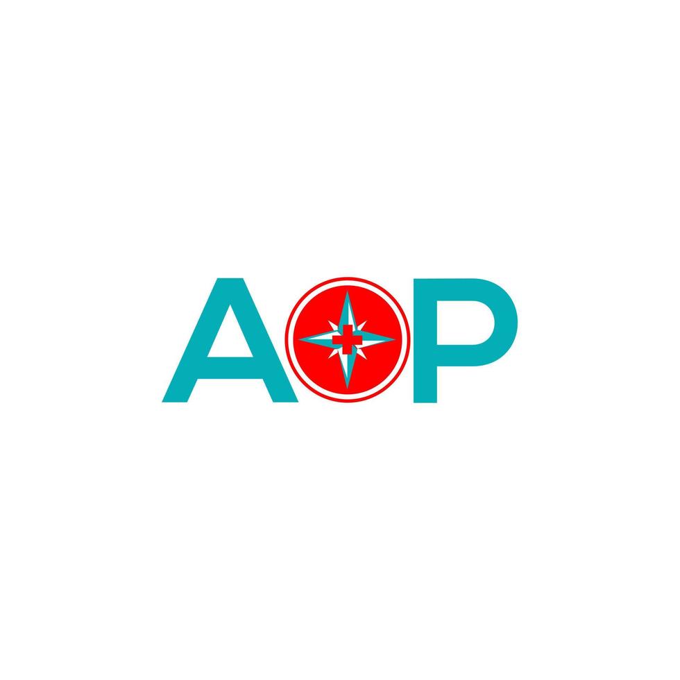 aop brief logo ontwerp op witte achtergrond. aop creatieve initialen brief logo concept. aop brief ontwerp. vector