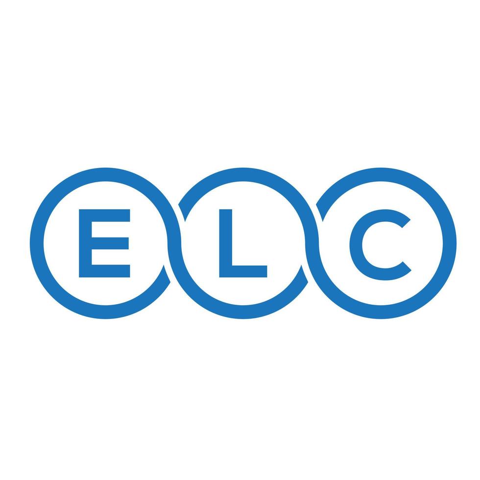 elc brief logo ontwerp op zwarte achtergrond. elc creatieve initialen brief logo concept. elc brief ontwerp. vector