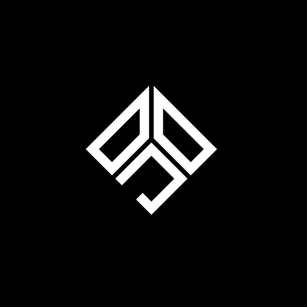 ojo brief logo ontwerp op zwarte achtergrond. ojo creatieve initialen brief logo concept. ojo-briefontwerp. vector