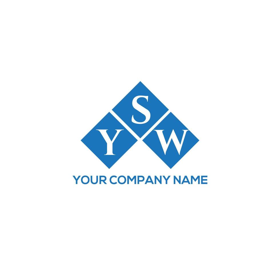 YW brief logo ontwerp op witte achtergrond. ysw creatieve initialen brief logo concept. ysw-briefontwerp. vector