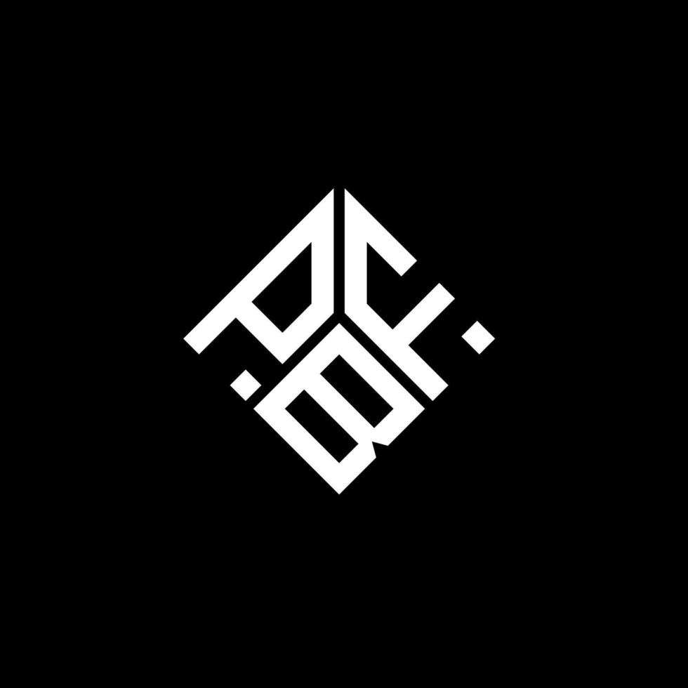 pbf brief logo ontwerp op zwarte achtergrond. pbf creatieve initialen brief logo concept. pbf brief ontwerp. vector