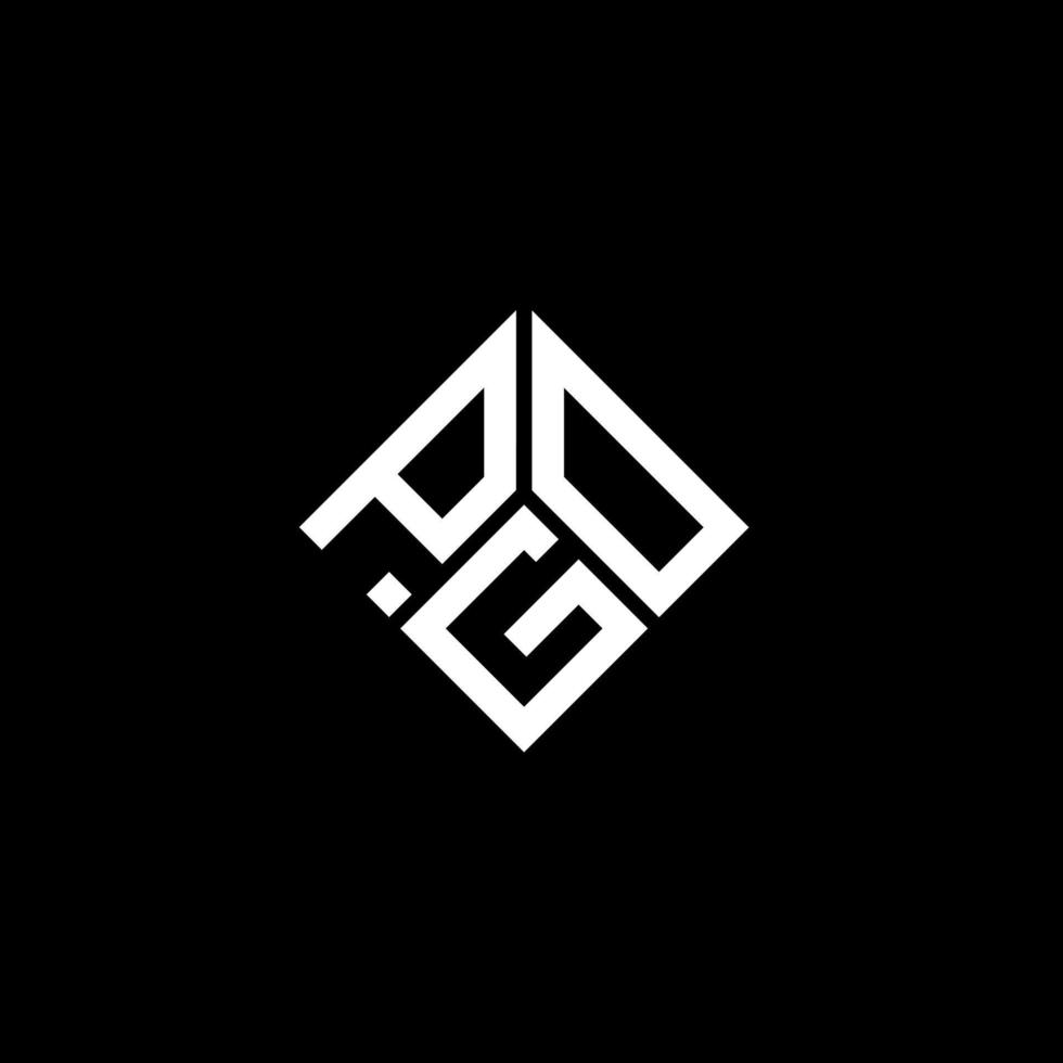 pgo brief logo ontwerp op zwarte achtergrond. pgo creatieve initialen brief logo concept. pgo brief ontwerp. vector