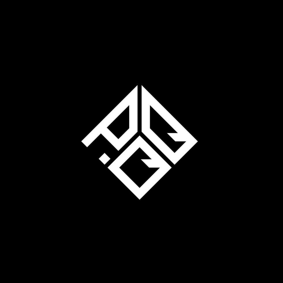 pqq brief logo ontwerp op zwarte achtergrond. pqq creatieve initialen brief logo concept. pqq brief ontwerp. vector