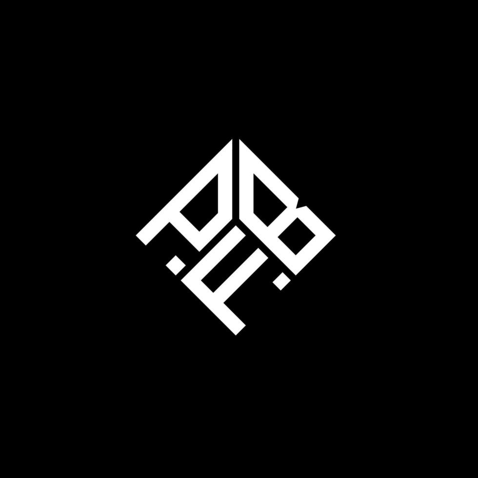 pfb brief logo ontwerp op zwarte achtergrond. pfb creatieve initialen brief logo concept. pfb brief ontwerp. vector