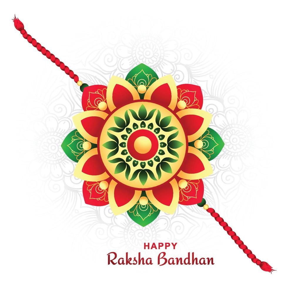 Indiase festival raksha bandhan kleurrijke decoratieve rakhi achtergrond vector