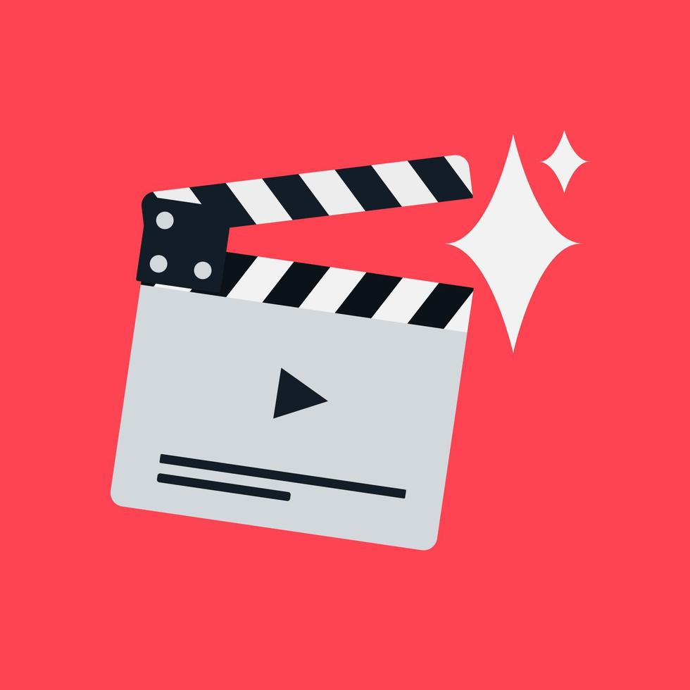 platte film Filmklapper vector