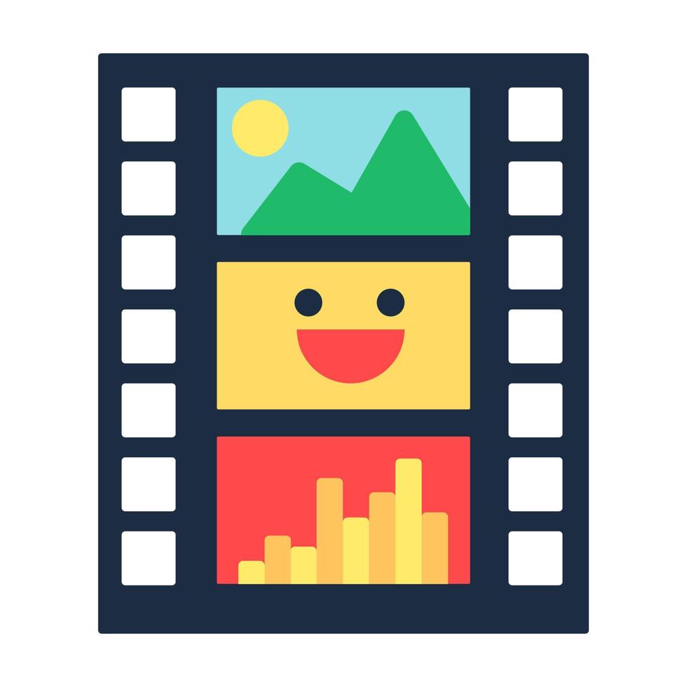 film strip platte vector icon