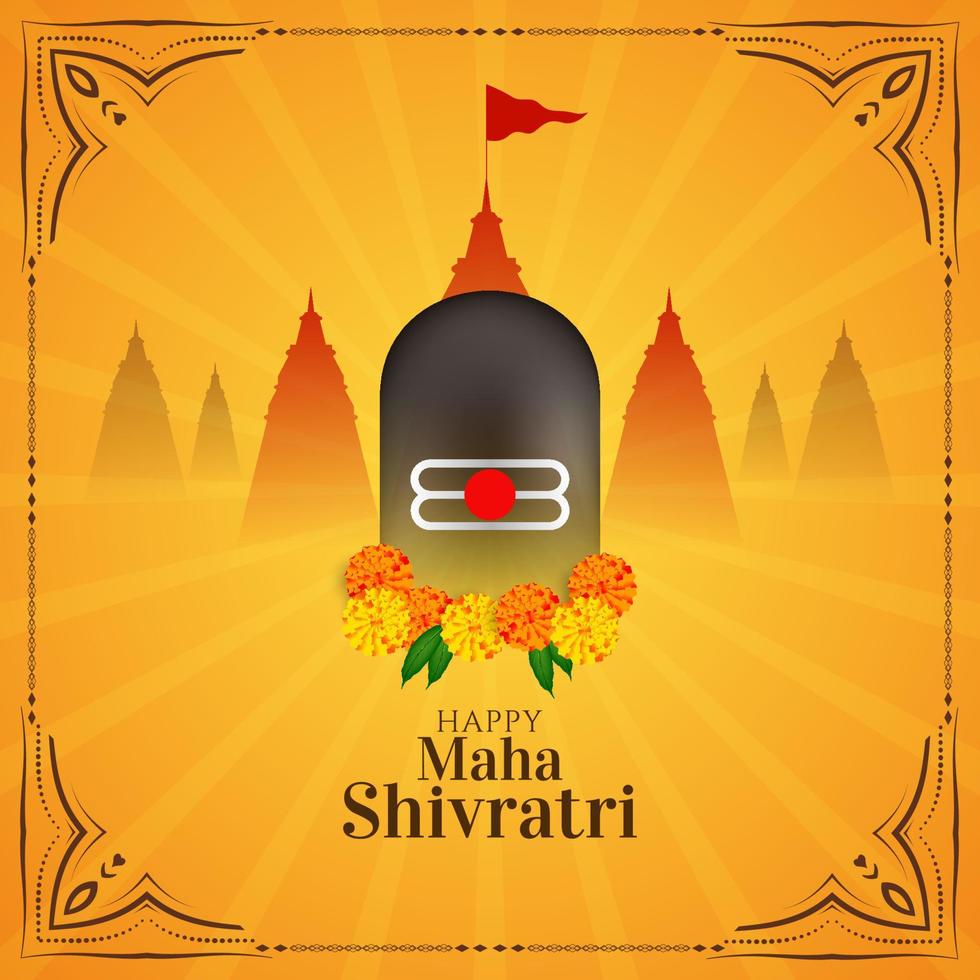 gelukkig maha shivratri-achtergrondontwerp vector