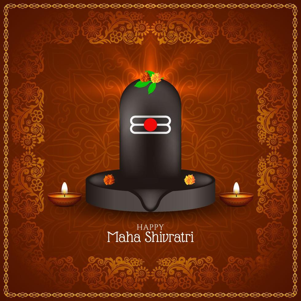 happy maha shivratri festival heer shiva aanbidding achtergrond vector