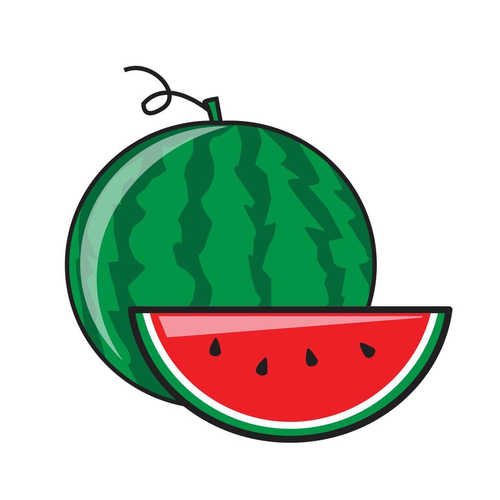 watermeloen fruit illustratie vector ontwerp