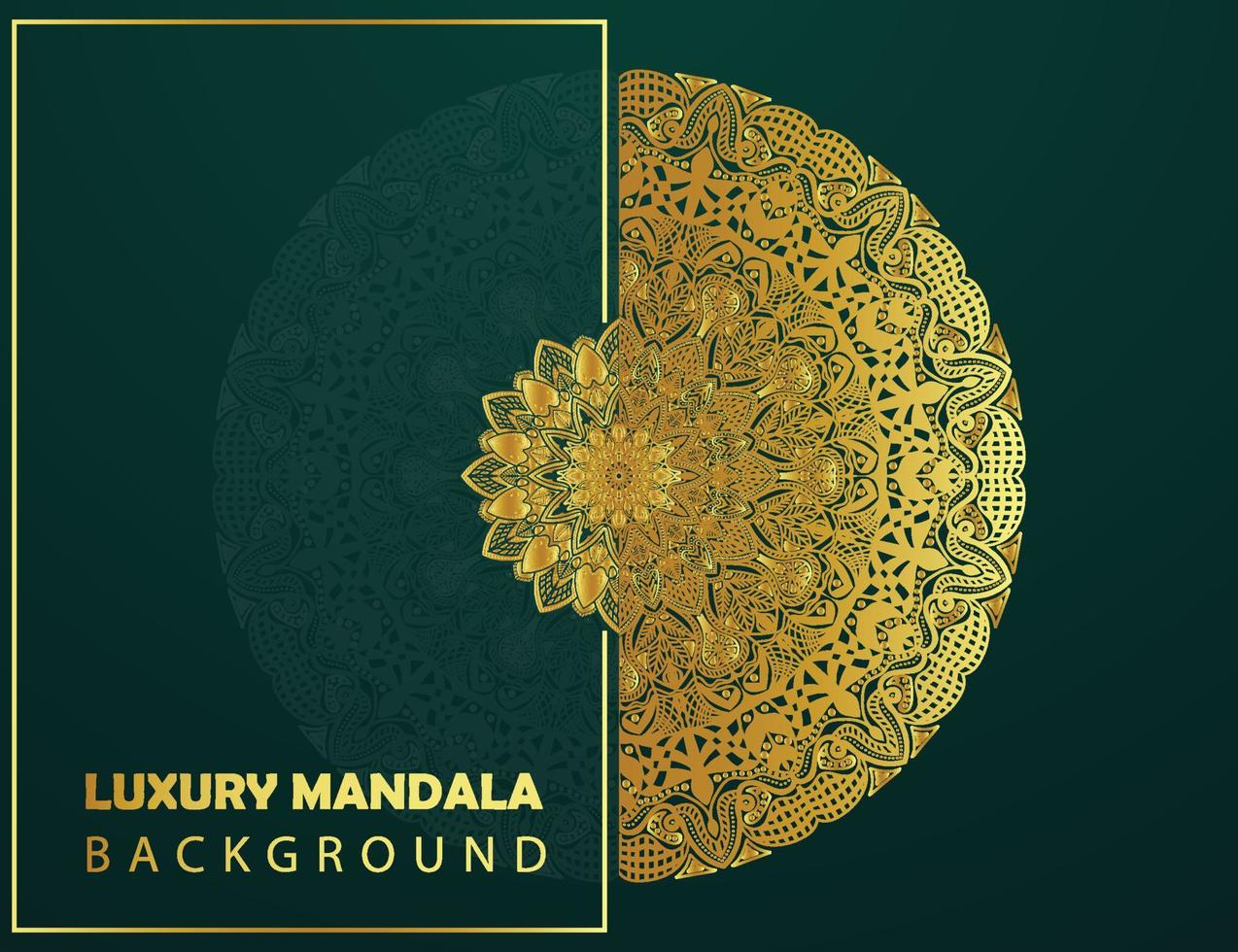 creatieve luxe decoratieve mandala achtergrond met gouden arabesk patroon. decoratieve mandala om af te drukken, omslag, brochure en flyer. vector