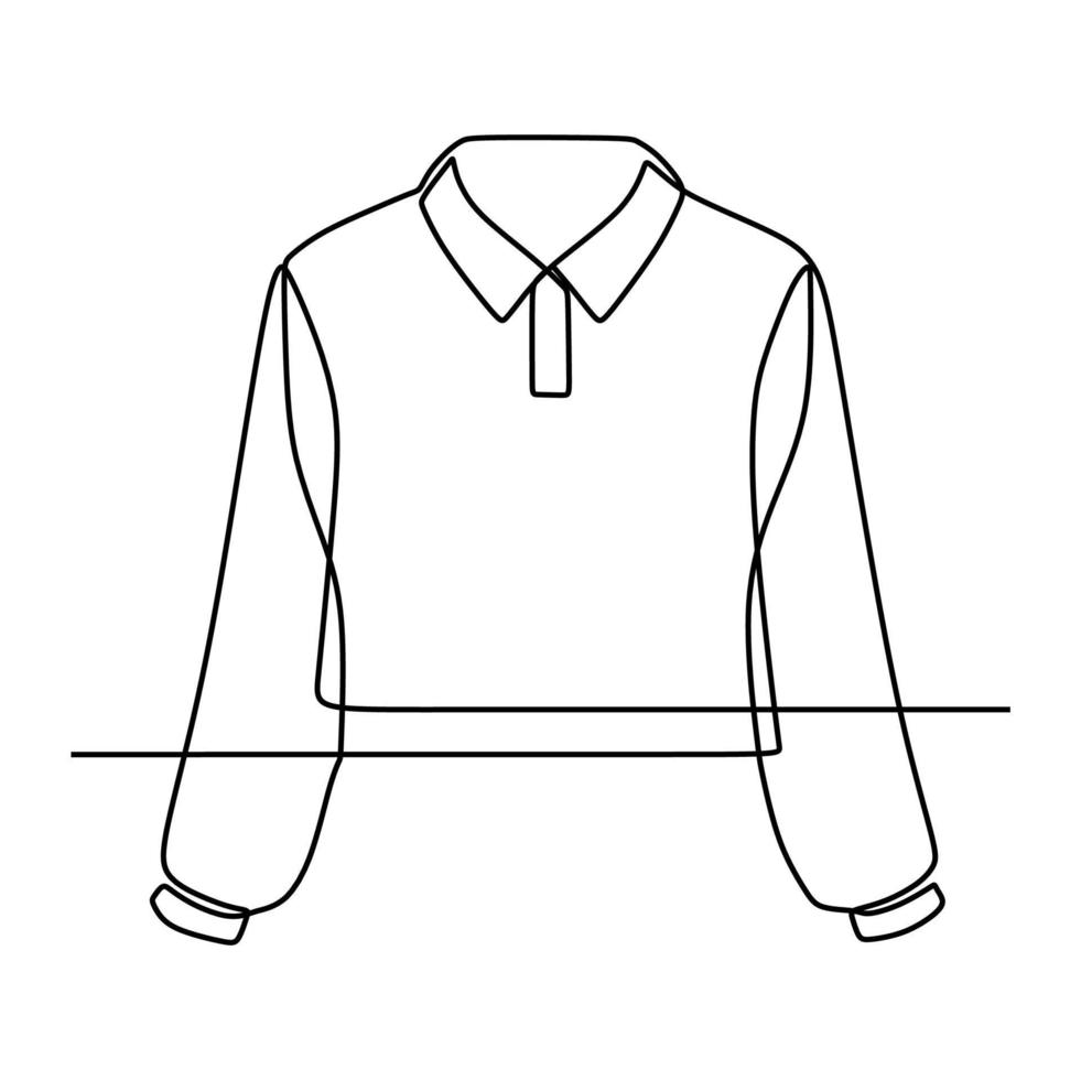 doorlopende lijntekening op kleding vector