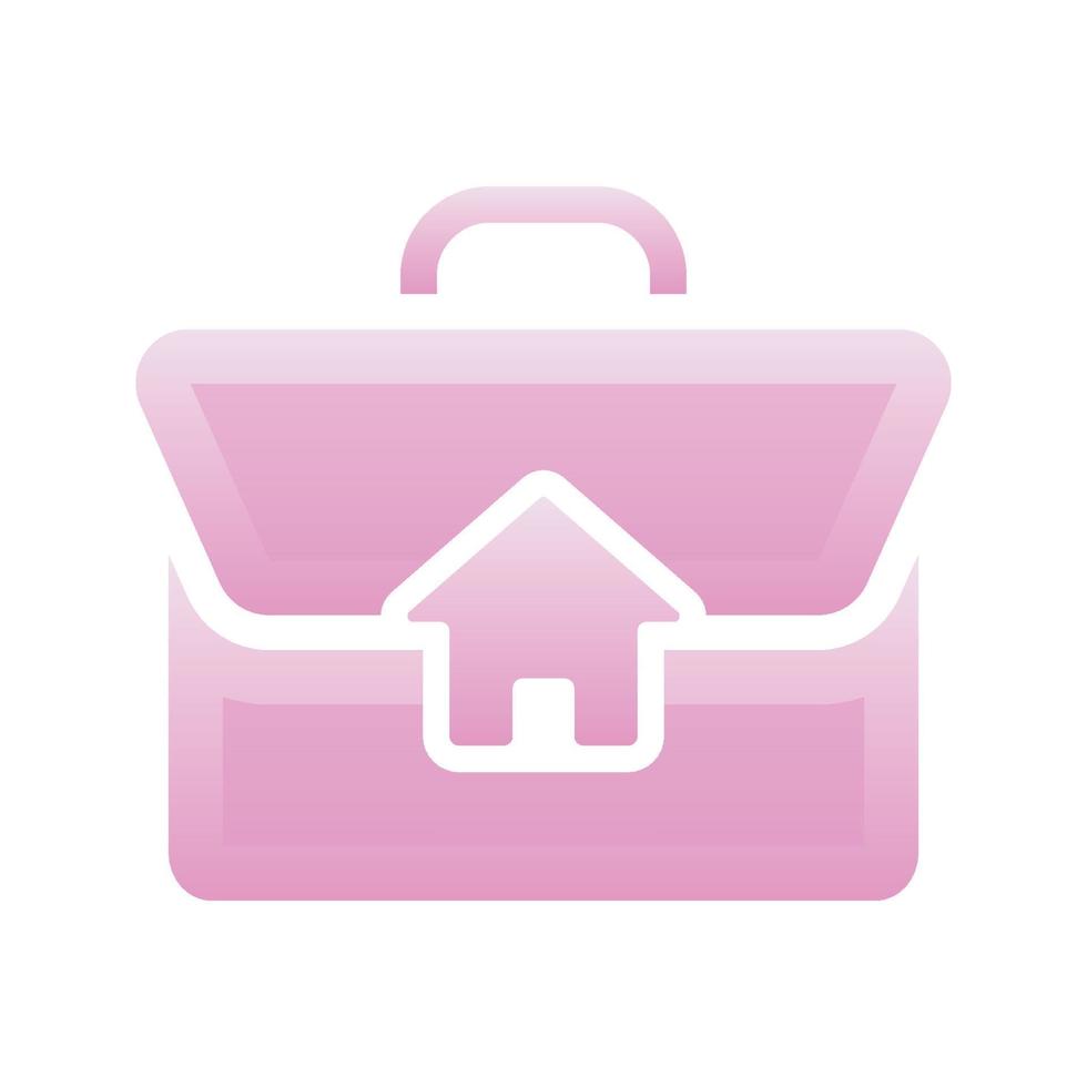 koffer huis logo verloop ontwerp sjabloon pictogram element vector