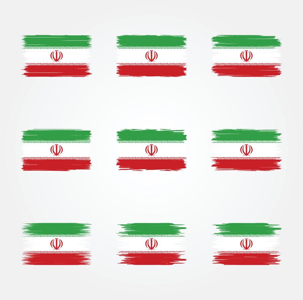 iran vlag borstel. nationale vlag vector