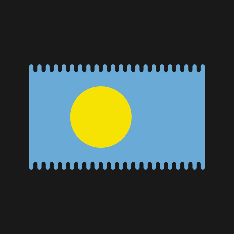 palau vlag vector. nationale vlag vector