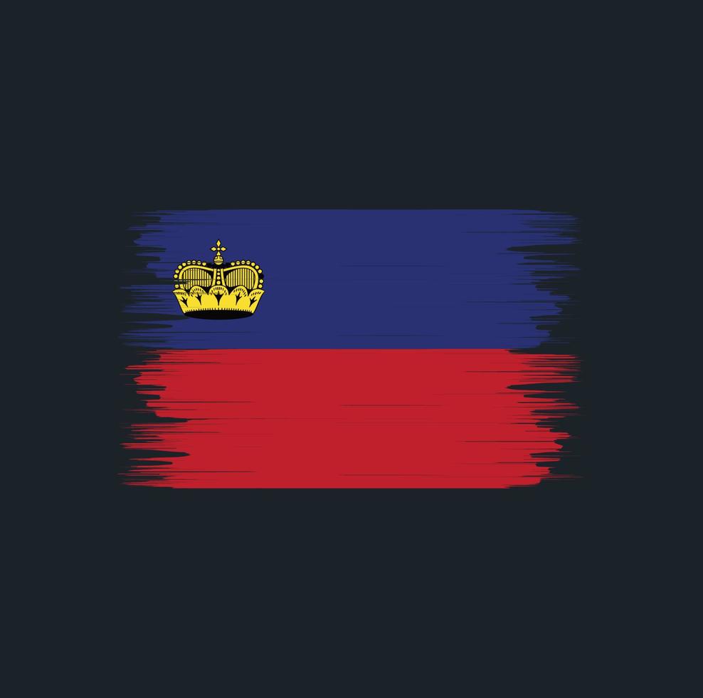 Liechtenstein vlag borstel. nationale vlag vector