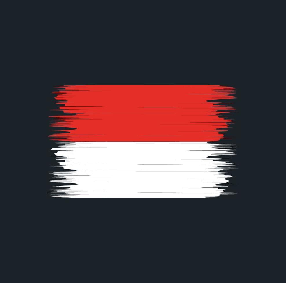 Indonesische vlag borstel. nationale vlag vector